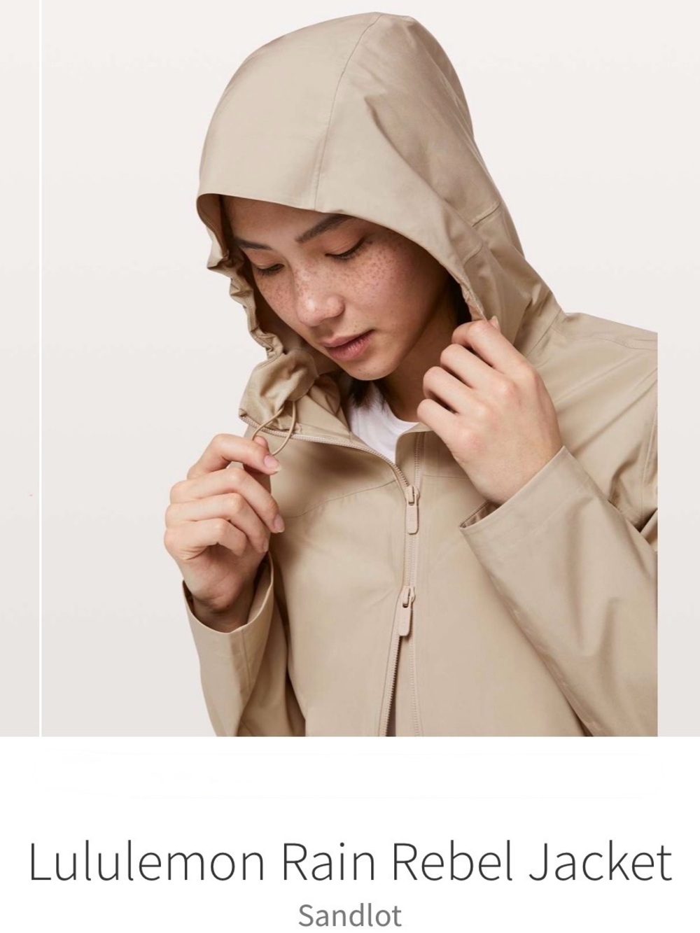 lululemon athletica Hooded Waterproof Coat - Sandlot Beige - Picture 2 of 5